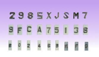 Les marqueurs radiographiques d'identification de rayon X d'accessoires mènent des nombres de lettres pour les chiffres lus