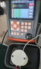 Testeur ultrasonique portable HFD-810 Échantillonnage 400 MHz Exportation de rapports PDF Bluetooth Détecteur d'inspection de couche étanche