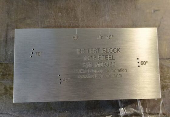 AWS D1.1/D1.1M-2015 Bloc d'étalonnage ultrasonique à résolution RC pour les capteurs de faisceau d'angle