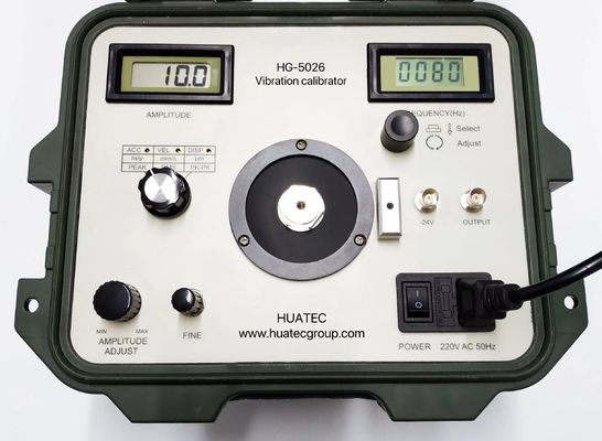 HG-5026 Calibrateur de vibration alimenté par batterie avec une plage de fréquences de 1 à 1280 Hz et une grande précision