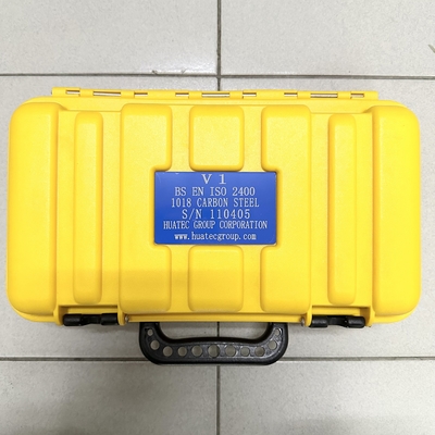 IIW V1 Bloc d'étalonnage en acier au carbone Accessoires en acier inoxydable pour détecteur de défauts à ultrasons