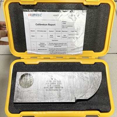 IIW V1 Bloc d'étalonnage en acier au carbone Accessoires en acier inoxydable pour détecteur de défauts à ultrasons