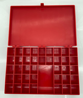 Numéro de boîte de plomb rouge Marqueur de plomb Boîte d'accessoires pour détecteur de défauts de rayons X