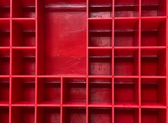 Numéro de boîte de plomb rouge Marqueur de plomb Boîte d'accessoires pour détecteur de défauts de rayons X