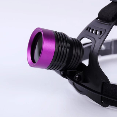 Type de casque lampe frontale UV réglable noire Particule magnétique fluorescente et inspection de pénétration