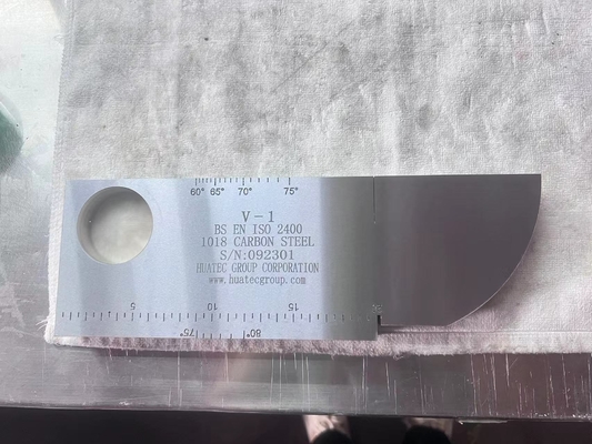Épreuve néerlandaise de l'acier au carbone IIW V1 bloc d'étalonnage