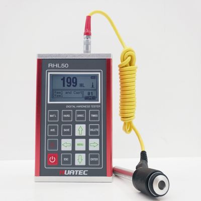 Testeur de dureté Leeb portable à écran LCD RHL50 haute précision avec précision ±6HLD et rayon Rmin 50mm min.