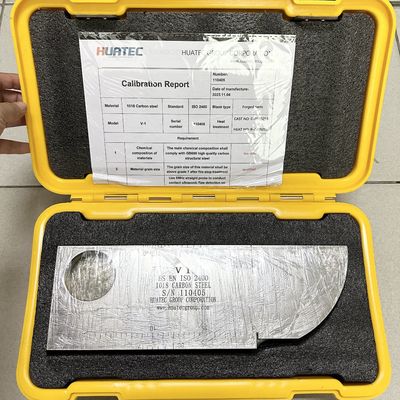 Bloc d'étalonnage CS CND IIW V1 pour essais non destructifs