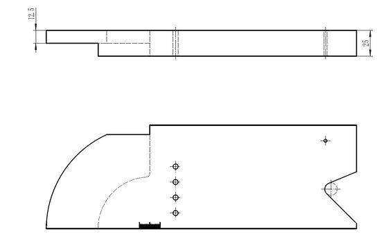 Étalonnage du rayon de PAUT IIW Bloc ISO 19675 métrique