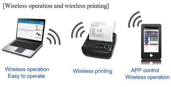 SRT-6610 LCD couleur 13 Paramètres Téléphone mobile synchrone sans fil APP Surface roughness meter