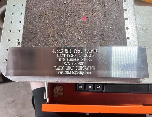 4.5 kg MPI Poids d'essai 45N Inspection de particules magnétiques Test de force de levage Bloc 1018 Acier au carbone pour l'étalonnage du joug magnétique CA