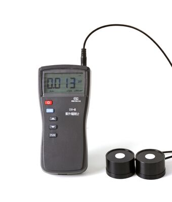 Mètre d'irradiation UV portable UV-B à 254 nm et 297 nm à double sonde 0,1 à 200000 μW/cm2