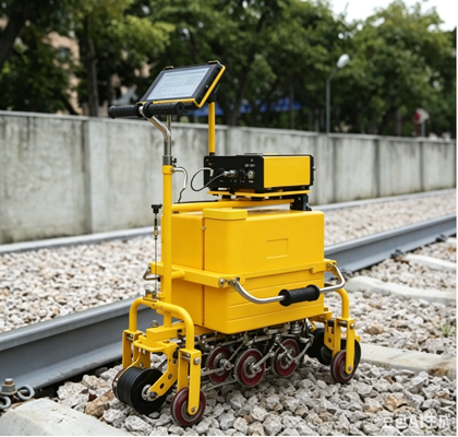 FD-GT-20 Détecteur de défauts à ultrasons de rail léger 10 canaux A/B Scan WIFI GPS Cloud Storage Chariot d'inspection des défauts de voie ferrée
