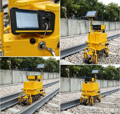 FD-GT-20 Détecteur de défauts à ultrasons de rail léger 10 canaux A/B Scan WIFI GPS Cloud Storage Chariot d'inspection des défauts de voie ferrée
